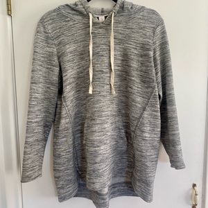 Motherhood Maternity Heather Grey Hoodie-Large